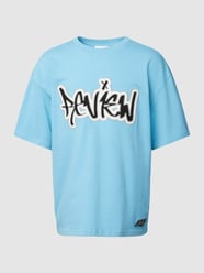 Oversized T-shirt mit Graffiti Print von REVIEW Blau - 25