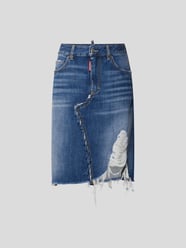 Knielanger Jeansrock im Destroyed-Look von Dsquared2 Blau - 12