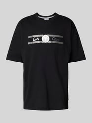 T-Shirt mit Label-Print von CARLO COLUCCI Schwarz - 9