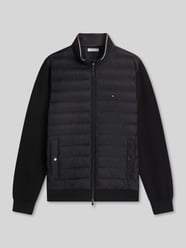 kardigan rozpinany o kroju regular fit z pikowaną wstawką z mieszanki bawełny od Tommy Hilfiger - 42