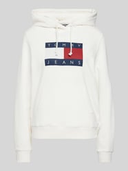 Regular Fit Hoodie mit Label-Print von Tommy Jeans Beige - 29