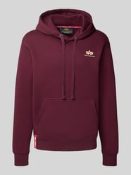Hoodie mit Logo und Känguru-Tasche von Alpha Industries Bordeaux - 2