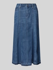 Uitlopende midirok in denim met gerafelde zoom, model 'SKIRT' van s.Oliver RED LABEL - 26