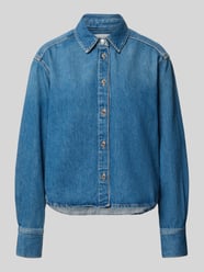Bluzka jeansowa o kroju relaxed fit z listwą guzikową model 'CELIA' od Samsøe Samsøe - 4