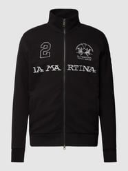 Sweatjacke mit Label-Stitching von La Martina Schwarz - 10