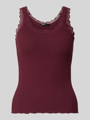 Slim fit tanktop van katoenmix model 'SARA SHARAI' van ONLY Bordeaux - 18