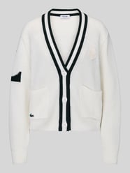 Relaxed Fit Strickjacke mit Woll-Anteil und Lyocell-Mix von Lacoste Sport - 37