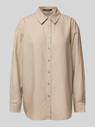 Blouse van lyocellmix met overhemdkraag van comma Beige - 45