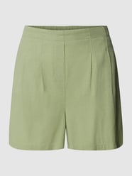 Korte broek met bandplooien, model 'JESMILO' van Vero Moda Groen - 4