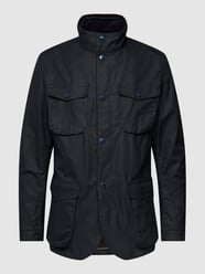 Jacke mit  aufgesetzten Pattentaschen Modell 'OGSTON' von Barbour Blau - 15