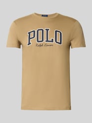Custom slim fit T-shirt met ronde hals van Polo Ralph Lauren Beige - 19