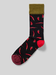 Sokken met motiefstitching, model 'Hot Chilly Socks' van DillySocks - 11