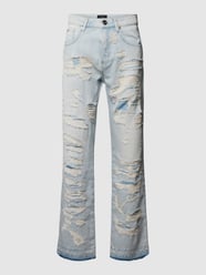 Straight Leg Jeans im Destroyed-Look Modell 'Full Destroyed' von EIGHTYFIVE Blau - 27