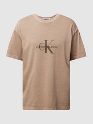 T-Shirt mit überschnittenen Schultern Modell 'MONOLOGO' von Calvin Klein Jeans Beige - 25