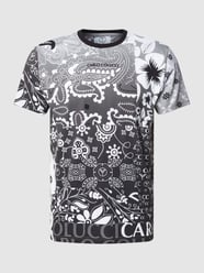 T-shirt we wzory na całej powierzchni od CARLO COLUCCI Czarny - 42