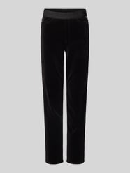 Stoffen broek met elastische band met logo van Marc Cain - 36