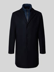 Lange jas van scheerwolmix in 2-in-1 look van Roy Robson - 4