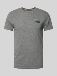 T-shirt met labelstitching van Superdry Grijs / zwart - 7