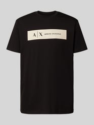 Regular fit T-shirt van puur katoen met logoprint van ARMANI EXCHANGE - 26