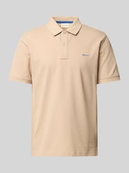 Regular fit poloshirt met labelstitching van Gant Beige - 48