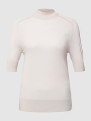 Strickshirt aus Lanawolle mit Stehkragen von Calvin Klein Womenswear Beige - 9