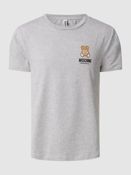T-shirt ze streczem  od Moschino Swim + Underwear Szary - 7