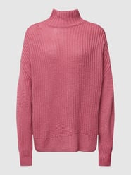 Strickpullover aus Woll-Mix mit Stehkragen von Jake*s Casual Rosa - 47