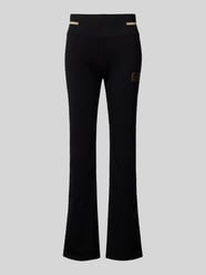 Bootcut stoffen broek met labelprint, model 'TRAIN CORE LADY' van EA7 Emporio Armani - 6