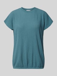 t-shirt z fakturowanym wzorem i okrągłym dekoltem od Christian Berg Woman - 25