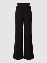 Stoffen broek met cut-outs van QS by s.Oliver Grijs / zwart - 15