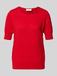 Sweter z dzianiny z rękaw o dł. 1/2 model 'Dodo' od FREE/QUENT - 4