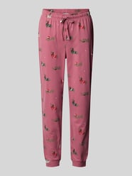 Pyjama-Hose mit elastischem Bund und Tunnelzug von Jake*s Casual Pink - 38