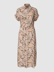 Hemdblusenkleid mit Allover-Muster von Jake*s Collection Weiß - 20