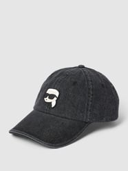 Cap mit Label-Details Modell ' k/ikonik 2.0 denim cap' von Karl Lagerfeld Grau - 25
