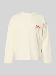 Bluzka z długim rękawem z nadrukiem z logo i okrągłym dekoltem od ANOTHER COTTON LAB - 17