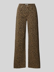 High Waist Weite Hose aus Baumwoll-Mix Modell 'MADISON' von ONLY Beige - 24