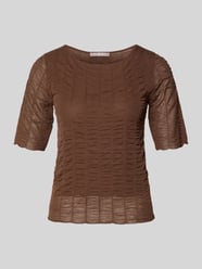 Gebreid shirt van viscosemix met ronde hals van Christian Berg Woman Selection - 9
