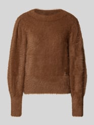 Gebreide pullover van imitatiebont van monari - 9