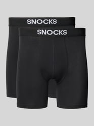 Bokserki z elastycznym pasem z logo od SNOCKS - 7