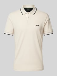 Poloshirt mit Label-Detail Modell 'Paul' von BOSS Green Beige - 25