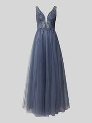 Abendkleid mit Spitzen- und Ziersteinbesatz von Jake*s Cocktail - 13