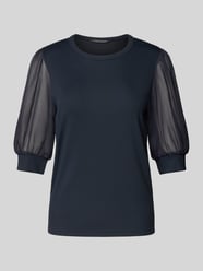 T-Shirt in Ripp-Optik mit Rundhalsausschnitt von Luisa Cerano - 9