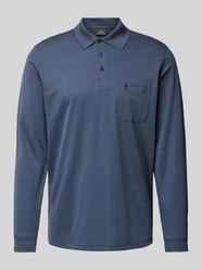 Regular Fit Poloshirt mit Brusttasche von RAGMAN Blau - 32