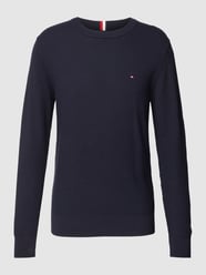 Strickpullover mit Strukturmuster Modell 'CROSS' von Tommy Hilfiger Blau / Türkis - 27