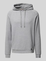 Hoodie met labelapplicatie van BOSS Grijs / zwart - 12