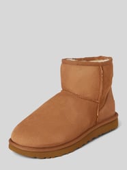 Buty ze skóry model ‘CLASSIC MINI’ od UGG Brązowy - 5