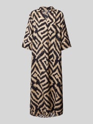 Maxi-jurk met V-hals, model 'PIXI' van Soyaconcept Beige - 7