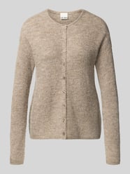 Gebreid jack met ronde hals, model 'KAMARA' van ICHI Beige - 38