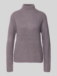 Sweter z dzianiny z efektem prążkowania i stójką od Jake*s Collection - 15