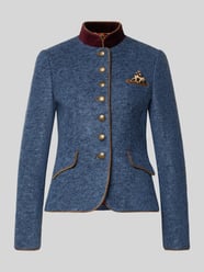 Żakiet o kroju slim fit z mieszanki wełny z kieszeniami z patką od White Label - 23